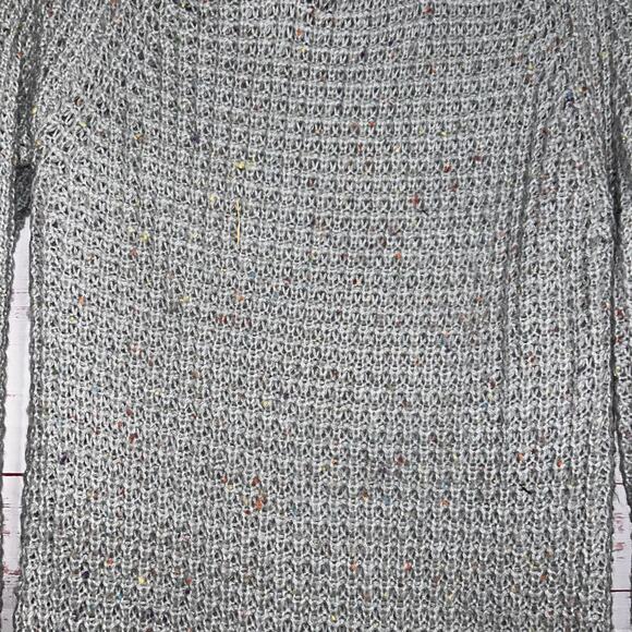 Listicle Gray Sprinkle Chunky Knit Turtleneck Tunic Sweater Medium / Large - Picture 3 of 5